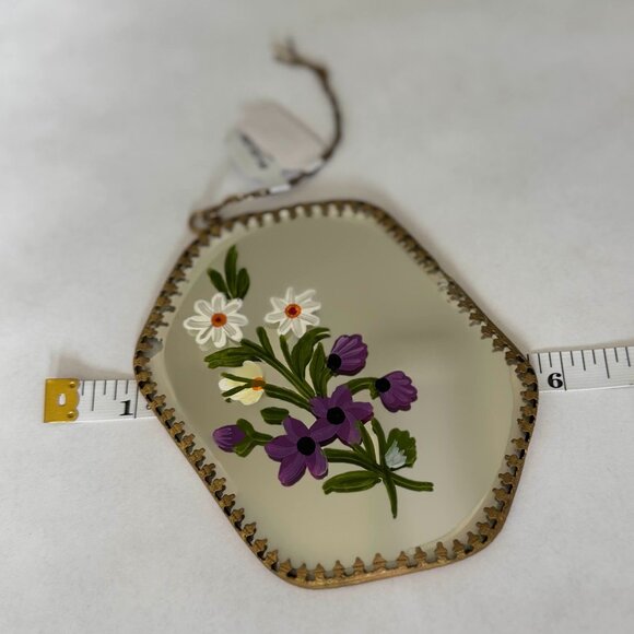 Anthropologie Painted Hanging Mirror Ornament NWT - Picture 4 of 5